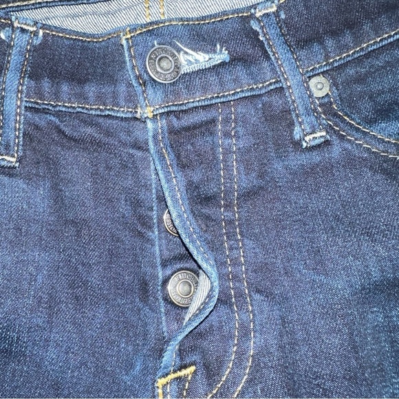 Abercrombie & Fitch Jeans Mens 30x30 Blue Performance Selvedge Straight Stretch - Picture 10 of 14